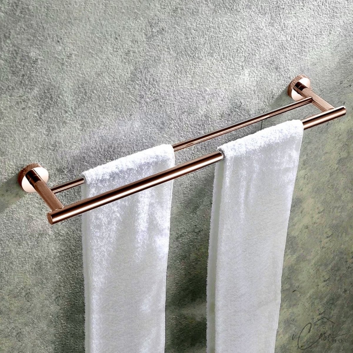 Kit de Acessórios para Banheiro 5 peças Rose Gold Tubular Aço Inox Premium - 2