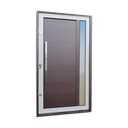 Ver imagem 1 de Porta Pivotante Alumínio Lambril Visione c/Pux.e.Elite Mix Corten 216x130 Brimak
