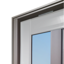 Ver imagem 5 de Porta Pivotante Alumínio Lambril Visione c/Pux.e.Elite Mix Corten 216x130 Brimak