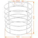 Ver imagem 2 de Cupula de Aramado Chochin Preto para Pendentes e Abajures
