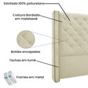 Ver imagem 3 de Cabeceira Cama Box King 195cm e Recamier Vicenza Veludo S04 - D’Rossi