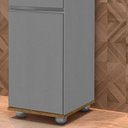 Ver imagem 1 de Armário Multiuso Alaska para Bebedouro com Corrediças Metálicas e Cestos PVC - J&a:Cinza/Jequitibá