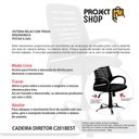 Ver imagem 4 de Cadeira De Escritório Giratória Diretor Computador Tela Mesh