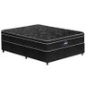 Conjunto Box Colchão+base Pérola Negra Molas Ensacadas Gazin 138x188x71 - 1