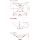 Ver imagem 3 de Cuba de Apoio Para Banheiro Quadrada Lux L34 Azul Turquesa - Lyam Decor