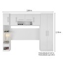 Ver imagem 4 de Quarto Modulado Star 04 Peças Branco Poliman
