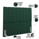 Ver imagem 3 de Cabeceira Cama Box Casal 140 cm Dália W01 Bouclê Verde - Lyam Decor