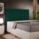 Ver imagem 1 de Cabeceira Cama Box Casal 140 cm Dália W01 Bouclê Verde - Lyam Decor