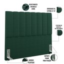 Ver imagem 4 de Cabeceira Cama Box Casal 140 cm Dália W01 Bouclê Verde - Lyam Decor