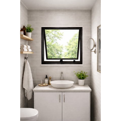 Vitro Projetante 40x60 Alumínio Preto Vidro Liso