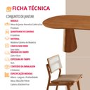 Ver imagem 6 de Sala de Jantar Mesa Noronha 220cm Tampo Laminado Canto Barril com 8 Cadeiras Eva Premium