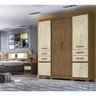 Guarda-Roupa Casal Aracaju e Cabeceira Sevilha Castanho Avela Wood Moval - 1