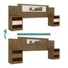 Guarda-Roupa Casal Aracaju e Cabeceira Sevilha Castanho Avela Wood Moval - 5