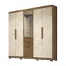 Guarda-Roupa Casal Imperial e Cômoda New Elegance Castanho Avela Wood Moval - 2