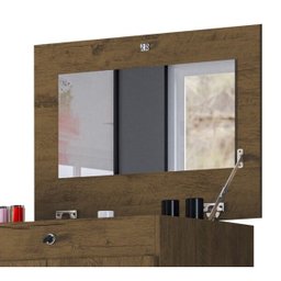 Guarda-Roupa Casal Imperial e Cômoda New Elegance Castanho Avela Wood Moval - 6 Guarda-Roupa Casal Imperial e Cômoda New Elegance Castanho Avela Wood Moval - 6