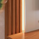 Ver imagem 5 de Painel para Tv até 75 Polegadas Loa 2 Portas Ripado com Led Off White Matte/freijó - Colibri