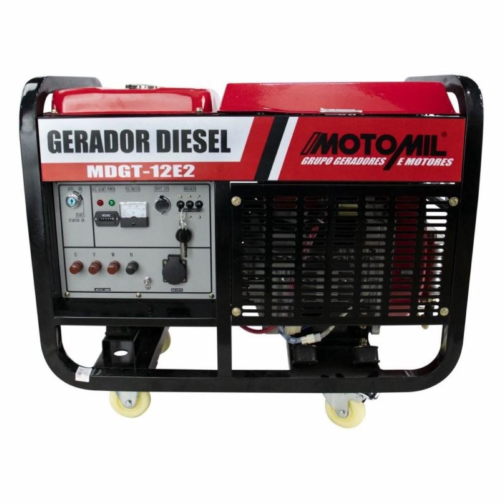 Gerador Diesel 12 KVA Trifásico 220V Monofásico 127V MDGT-12E2 Motomil ...