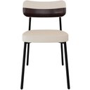 Ver imagem 2 de Kit 06 Cadeiras Estofada para Sala de Jantar Astrid Preto C01 Linho Palha Courino Café - Lyam Decor