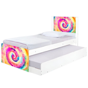 Ver imagem 6 de Bicama Solteiro Tema Tie Dye Adesivada Cama Auxiliar Mdf/mdp
