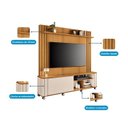 Ver imagem 4 de Estante Home para TV até 70 Polegadas 189x180cm Orgânico 1 Porta Ripado Hibris Espresso Móvei