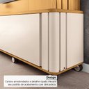 Ver imagem 6 de Estante Home para TV até 70 Polegadas 189x180cm Orgânico 1 Porta Ripado Hibris Espresso Móvei