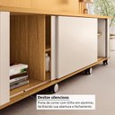 Ver imagem 7 de Estante Home para TV até 70 Polegadas 189x180cm Orgânico 1 Porta Ripado Hibris Espresso Móvei