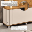Ver imagem 5 de Estante Home para TV até 70 Polegadas 189x180cm Orgânico 1 Porta Ripado Hibris Espresso Móvei