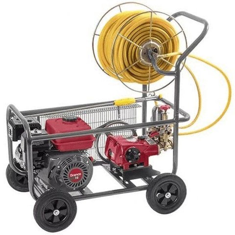 Pulverizador Estacionário 30-45l/min com Motor e Carrinho de Transporte - Branco Motores