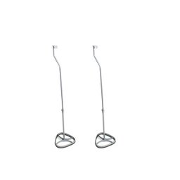 Par de Suporte Pedestal para Caixa Acústica Som Home Theater Universal - Cinza - Contém 2 - 3