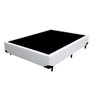Cama Box Casal + Colchão Top Line Mola Bonnel Serra Negra 60x138x188 Cor:Sintético Branco - 3
