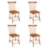 Conjunto Mesa De Jantar Redonda 1,20m Com 4 Cadeiras Country G Em Madeira De Lei Maciça - 3