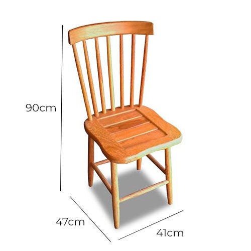 Conjunto Mesa 1,20 + 4 Cadeiras em Madeira de Lei - 2296