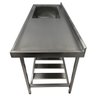 Pia Aço Inox Industrial 180x70x90 Cm Cuba Grande Cubão Esquerda Nortinox - 3