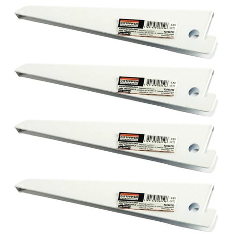 Kit 4 Suporte para Trilho Duplo em Aço Branco 17cm - Starfer