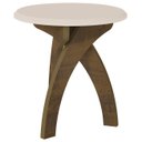 Ver imagem 5 de Mesa de Canto Lateral 50cm para Sala Leeroy Off/pinho A09 - Mpozenato