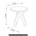 Ver imagem 4 de Mesa de Canto Lateral 50cm para Sala Leeroy Off/pinho A09 - Mpozenato