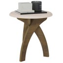 Ver imagem 2 de Mesa de Canto Lateral 50cm para Sala Leeroy Off/pinho A09 - Mpozenato