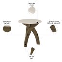 Ver imagem 3 de Mesa de Canto Lateral 50cm para Sala Leeroy Off/pinho A09 - Mpozenato