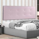 Ver imagem 2 de Cabeceira Painel Casal 1,40m Berlim Suede - Pallazio Rosa Bebê