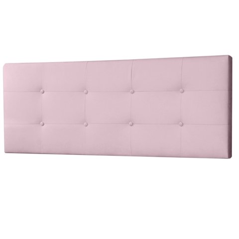 Cabeceira Painel Casal 1,40m Berlim Suede - Pallazio Rosa Bebê