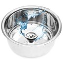 Ver imagem 1 de Versaty - Cuba Circular Redonda Fabricada com Aço 304 Tam. 30x15