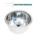 Ver imagem 4 de Versaty - Cuba Circular Redonda Fabricada com Aço 304 Tam. 30x15