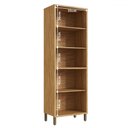 Ver imagem 3 de Paneleiro Syrah 4 Portas 4 Prateleiras com Vidro 100% Mdf Amêndoa/off White - Rio Doce