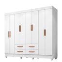 Ver imagem 1 de Guarda Roupa Casal Porto 8 Portas Branco - Móveis Leão