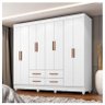 Guarda Roupa Casal Porto 8 Portas Branco - Móveis Leão - 4