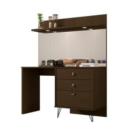 Penteadeira Camarim Ariel Canela Prateleira com Led - 3