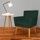 Ver imagem 4 de Kit 2 Poltronas Decorativa para Sala de Estar Cecília Suede Verde - Montanaris Decor Md Montanaris D