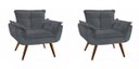 Ver imagem 1 de Poltrona Decorativa Opala Pés Palito Suede Cinza