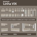 Ver mais imagens de Balcão de Cozinha Vik 2 Gavetas MDP 80cm Branco Crema Madesa