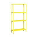 Ver imagem 1 de Estante Aço 4 Prateleiras Livros Cozinha Quarto Eaf006 Amarela